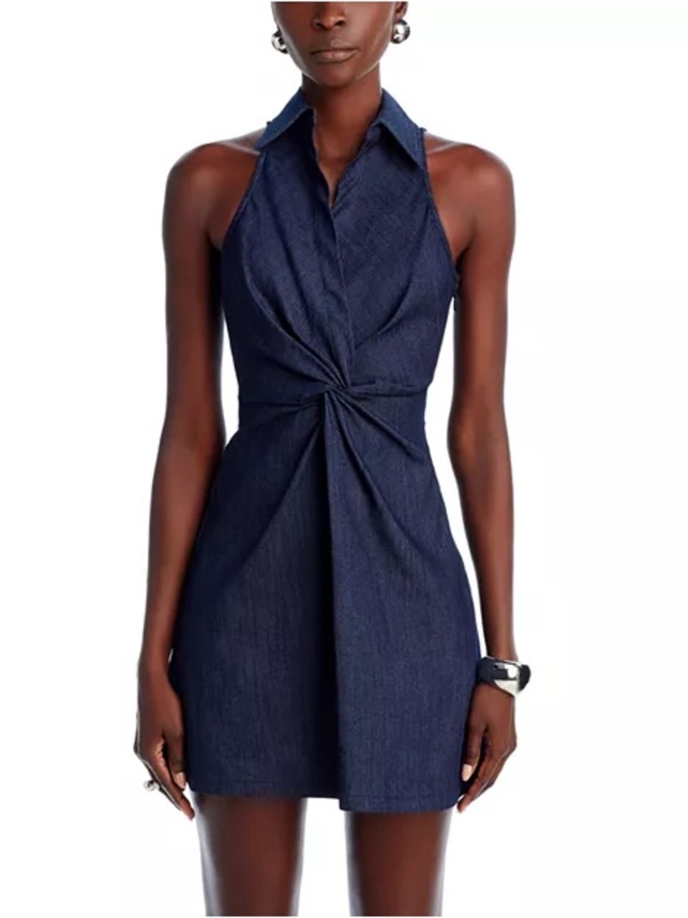 Cinq à Sept McKenna Indigo Twist Front Mini Dress Size 4